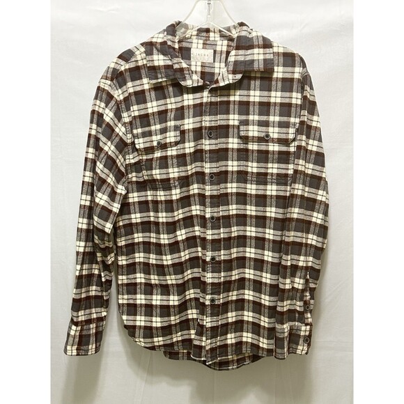 Jachs Mens XL Checkered Long Sleeve Button Down Shacket‎ Shirt - Picture 1 of 12